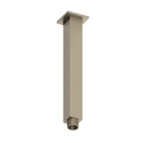Product Cut out image of the Abacus Emotion Brushed Nickel Square 200mm Fixed Ceiling Shower Arm